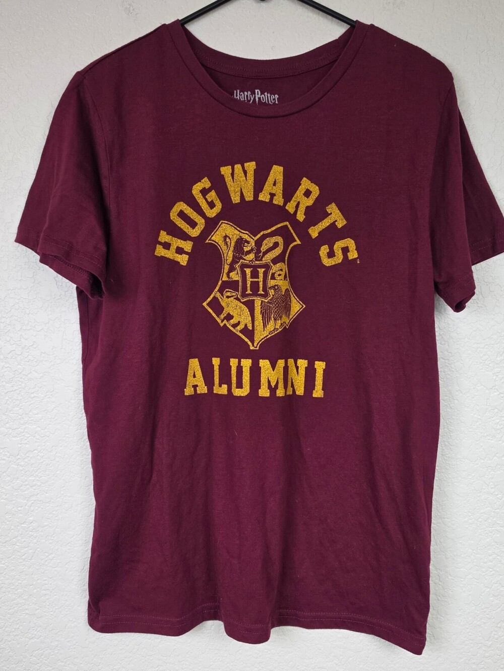 Large Burgundy Hogwarts Alumni Harry Potter Tee Shirt